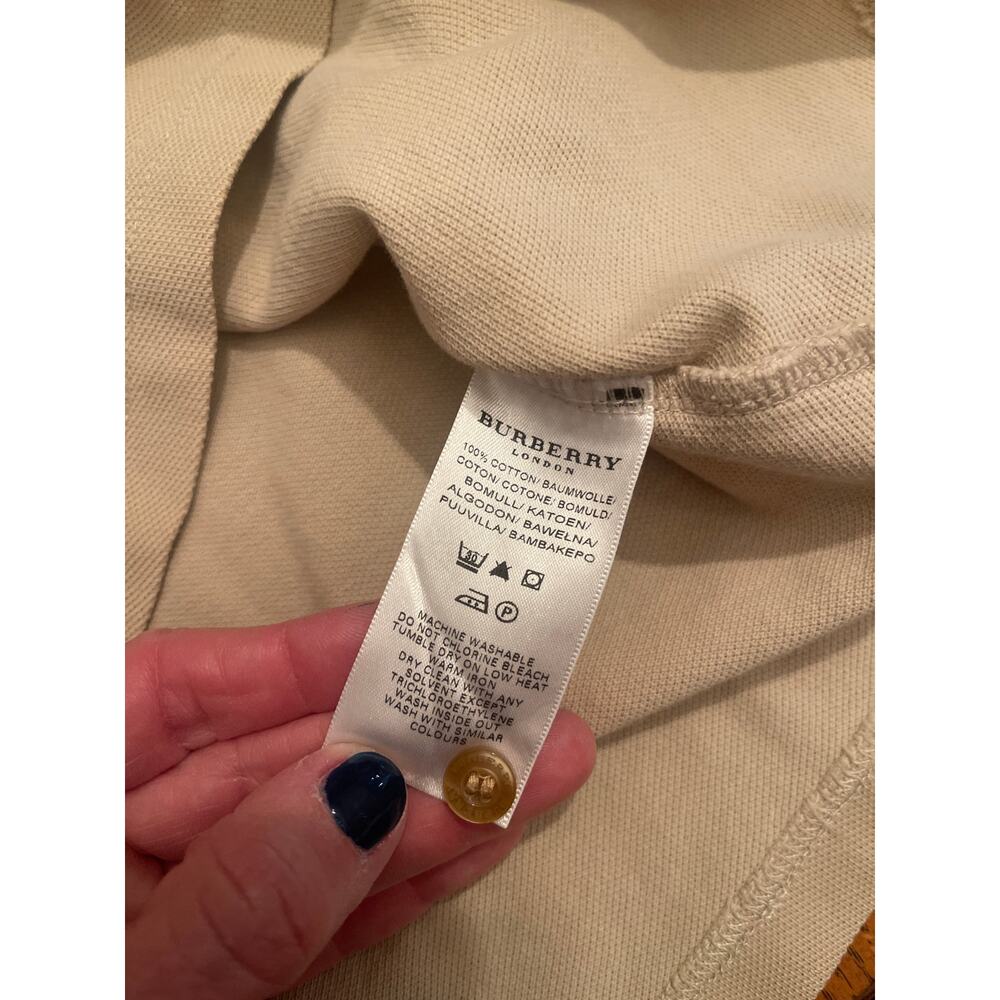 Burberry cotton piqué polo shirt L - Picture 4 of 8
